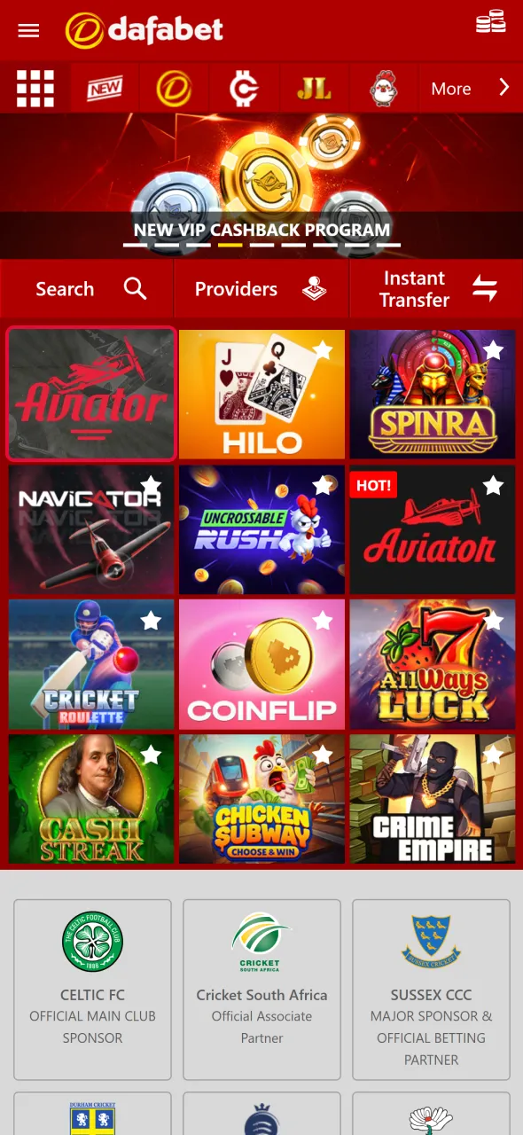 Launch the game and enjoy Aviator in the Dafabet application.